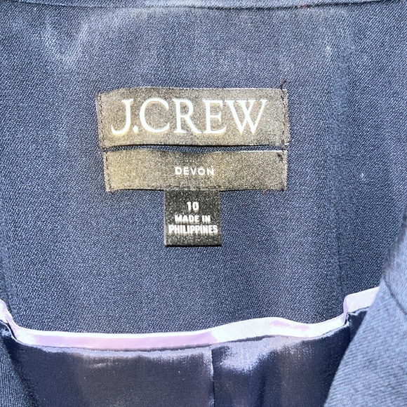 J. Crew Devon blazer in bi-stretch cotton blend Navy 10 - Picture 4 of 7